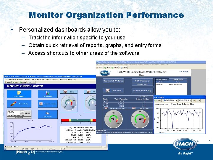 Monitor Organization Performance • Personalized dashboards allow you to: – Track the information specific
