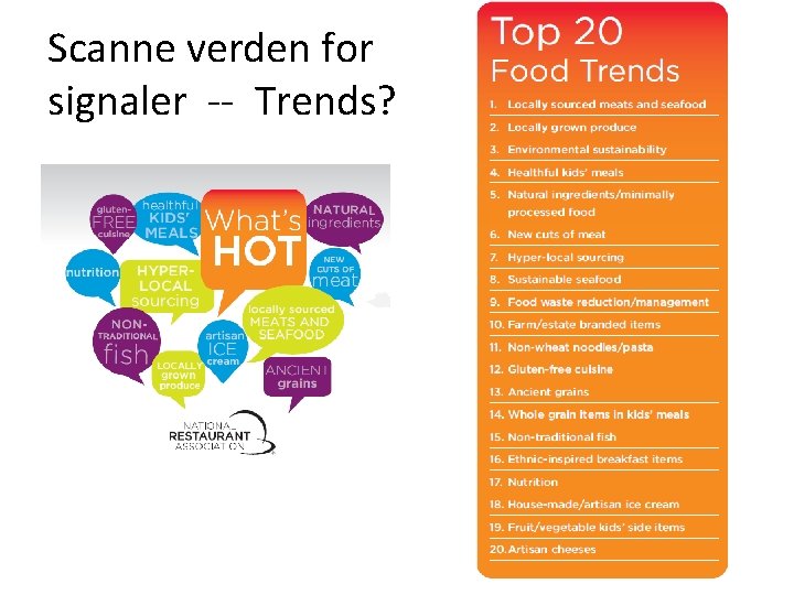 Scanne verden for signaler -- Trends? 