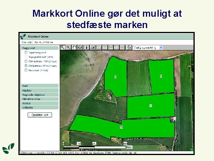 Markkort Online gør det muligt at stedfæste marken 