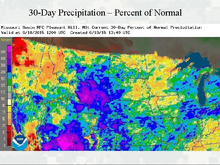 30 -Day Precipitation – Percent of Normal 