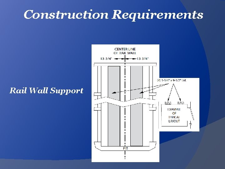 Construction Requirements Rail Wall Support 