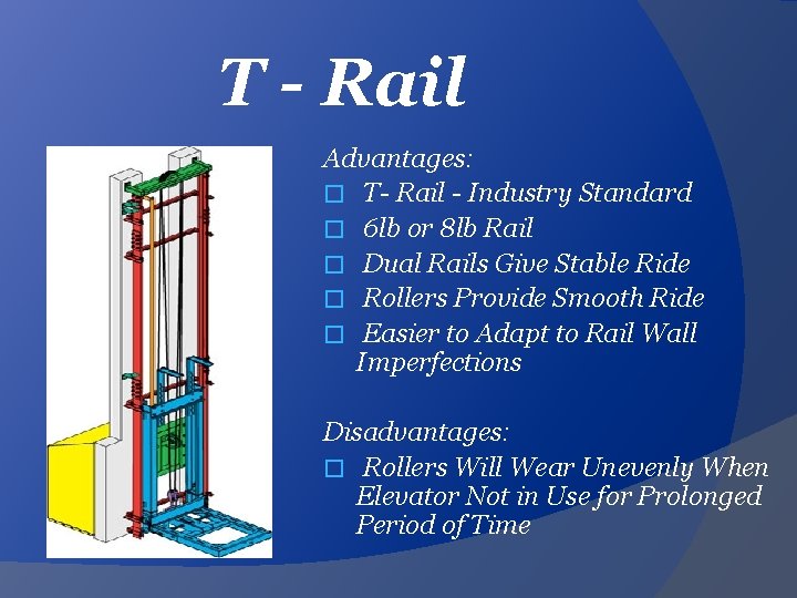 T - Rail Advantages: � T- Rail - Industry Standard � 6 lb or