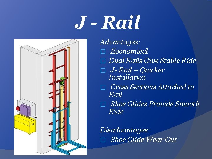 J - Rail Advantages: � Economical � Dual Rails Give Stable Ride � J-