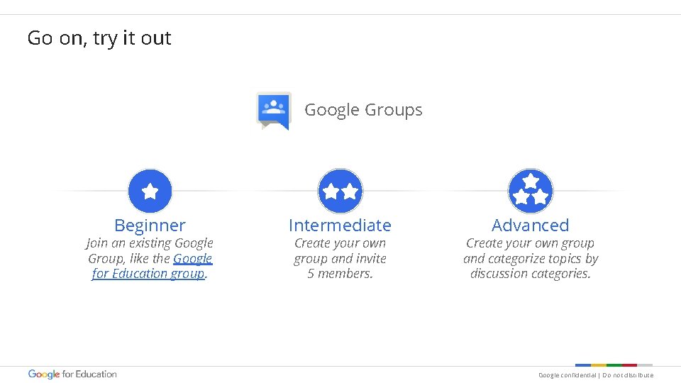 Go on, try it out Google Groups Beginner Join an existing Google Group, like