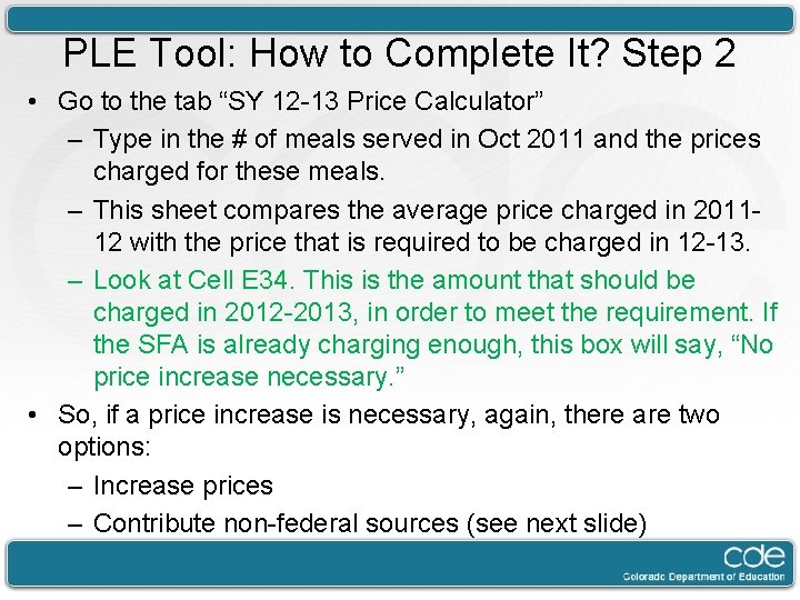 PLE Tool: How to Complete It? Step 2 • Go to the tab “SY