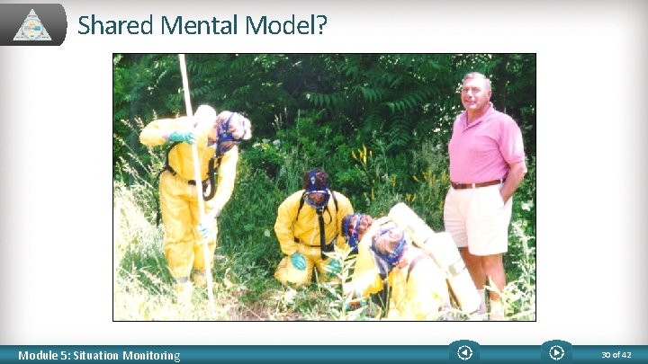 Shared Mental Model? Module 5: Situation Monitoring 30 of 42 