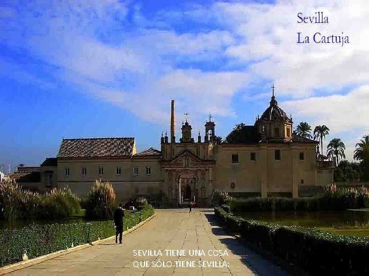 SEVILLA TIENE UNA COSA QUE SÓLO TIENE SEVILLA: 
