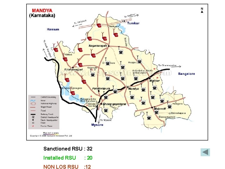 Sanctioned RSU : 32 Installed RSU : 20 NON LOS RSU : 12 