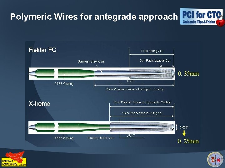 Polymeric Wires for antegrade approach 