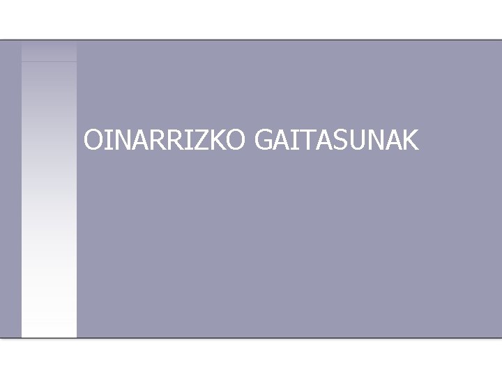 OINARRIZKO GAITASUNAK 