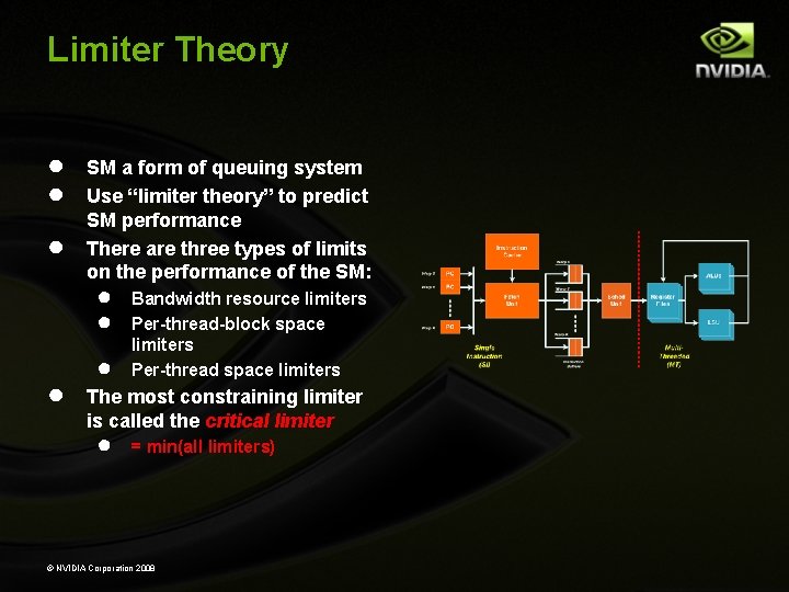 Limiter Theory ● ● ● SM a form of queuing system Use “limiter theory”