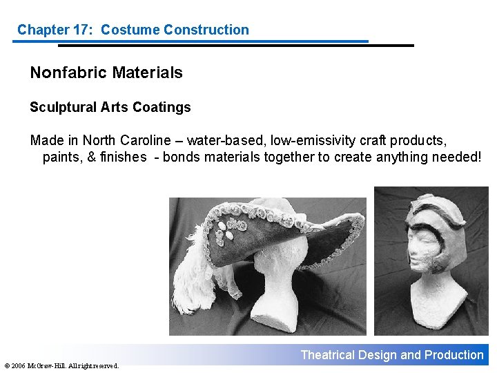Chapter 17: Costume Construction Nonfabric Materials Sculptural Arts Coatings Made in North Caroline –