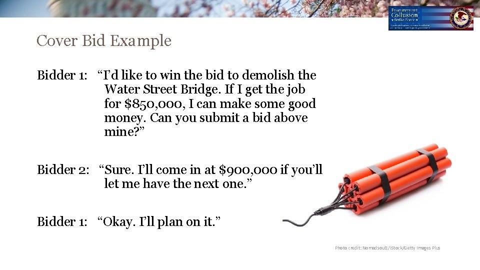 Cover Bid Example Bidder 1: “I’d like to win the bid to demolish the Cover Bid Example Bidder 1: “I’d like to win the bid to demolish the