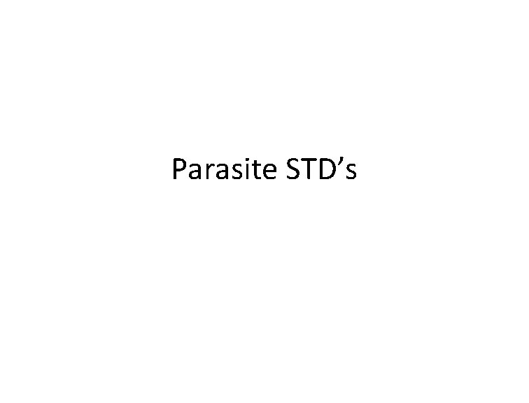 Parasite STD’s 