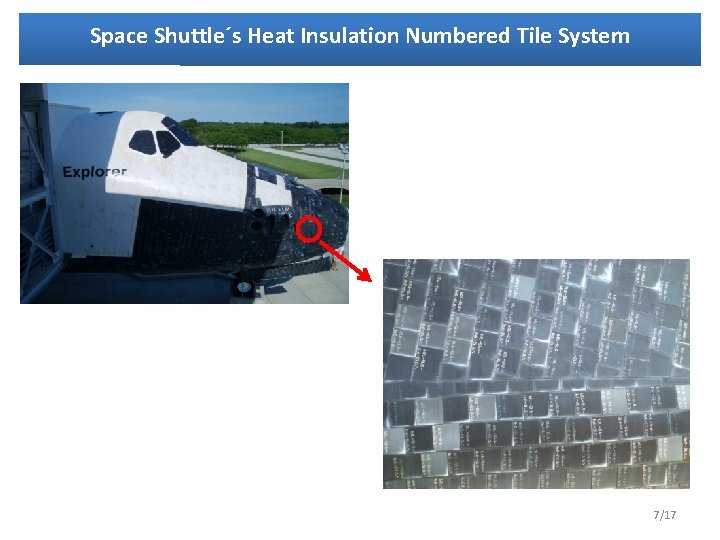 Space Shuttle´s Heat Insulation Numbered Tile System 7/17 