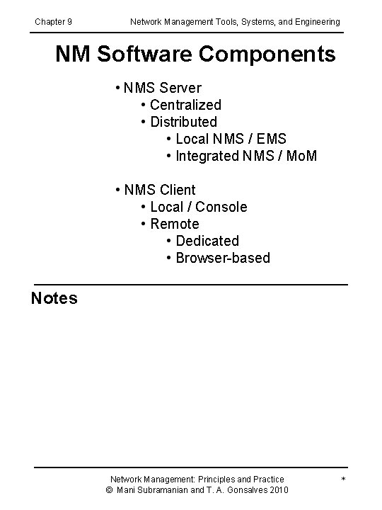 Chapter 9 Network Management Tools Systems and Engineering