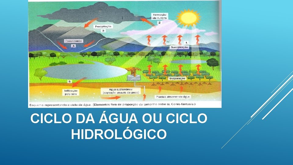 CICLO DA ÁGUA OU CICLO HIDROLÓGICO 