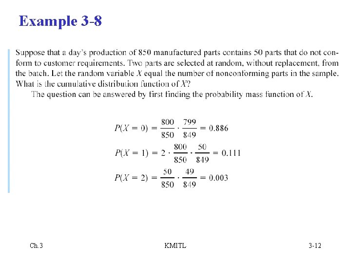 Example 3 -8 Ch. 3 KMITL 3 -12 