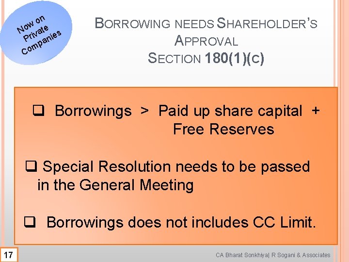 on w No vate s Pri anie mp o C BORROWING NEEDS SHAREHOLDER’S APPROVAL on w No vate s Pri anie mp o C BORROWING NEEDS SHAREHOLDER’S APPROVAL
