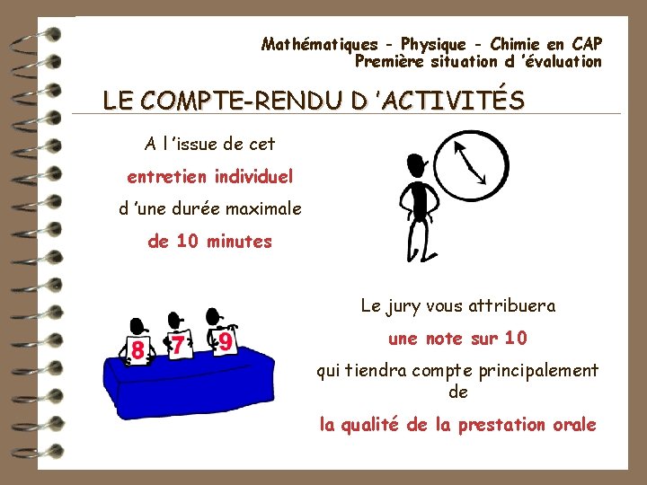 Mathématiques - Physique - Chimie en CAP Première situation d ’évaluation LE COMPTE-RENDU D