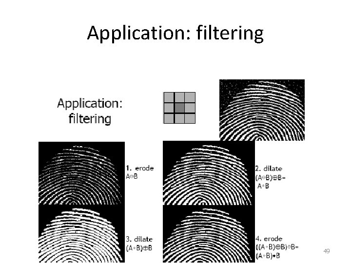 Application: filtering 49 