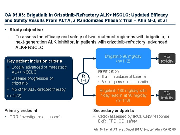 OA 05. 05: Brigatinib in Crizotinib-Refractory ALK+ NSCLC: Updated Efficacy and Safety Results From