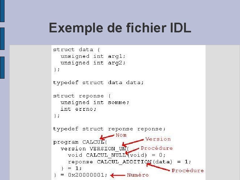 Exemple de fichier IDL 