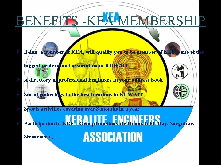 BENEFITS -KEA MEMBERSHIP Ø Being a member of KEA, will qualify you to be