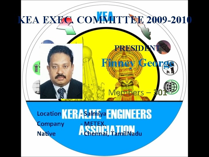 KEA EXEC. COMMITTEE 2009 -2010 PRESIDENT Finney George Members – 301 Location Company Native