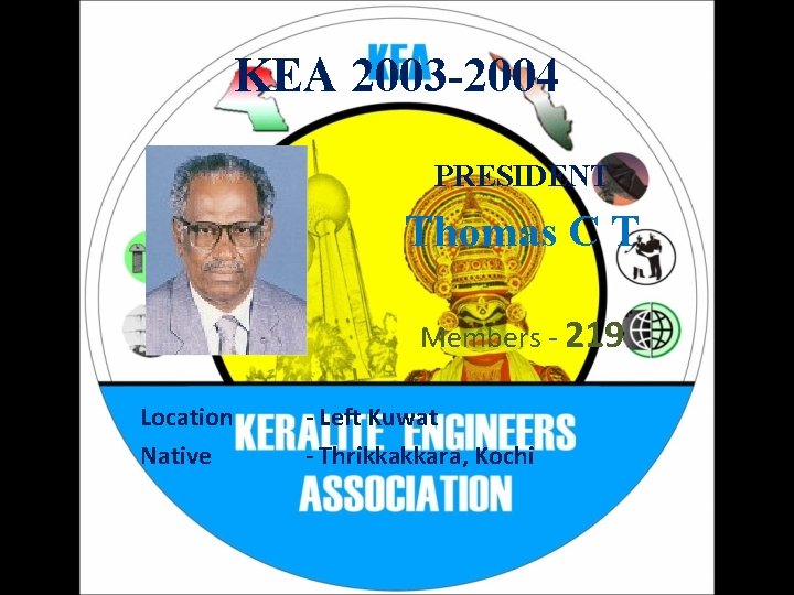 KEA 2003 -2004 PRESIDENT Thomas C T Members - 219 Location Native - Left