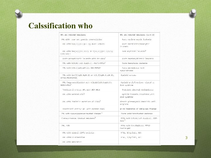Calssification who 3 