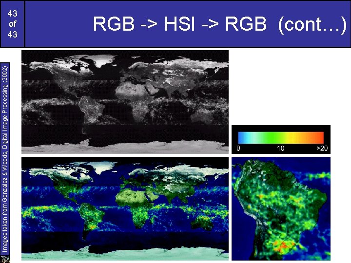 Images taken from Gonzalez & Woods, Digital Image Processing (2002) 43 of 43 RGB