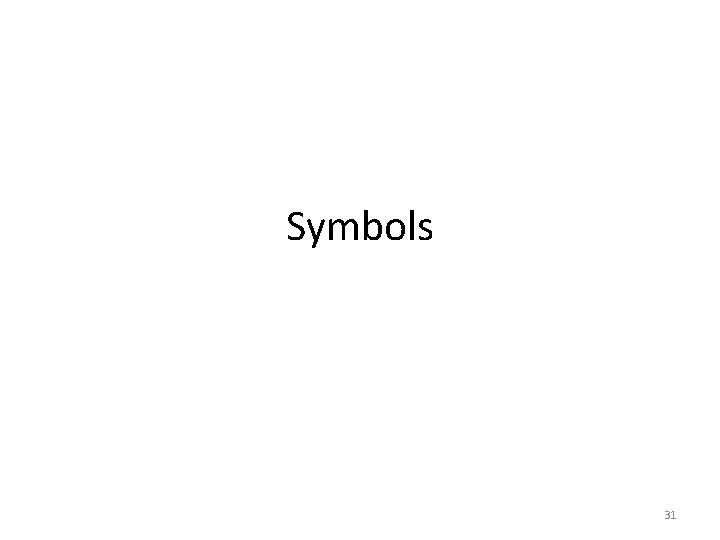 Symbols 31 