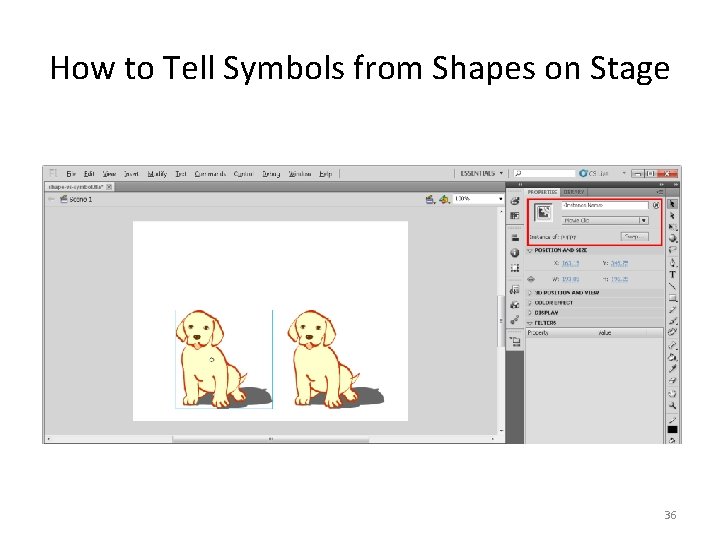 How to Tell Symbols from Shapes on Stage 36 