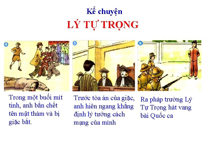 Kể chuyện LÝ TỰ TRỌNG Trong một buổi mít tinh, anh bắn chết tên