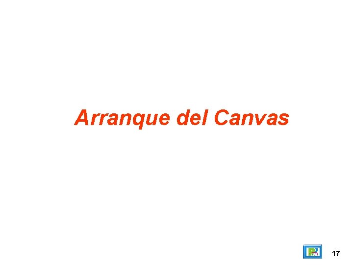 Arranque del Canvas 17 