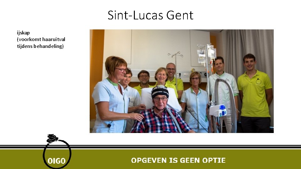 Sint-Lucas Gent ijskap (voorkomt haaruitval tijdens behandeling) 