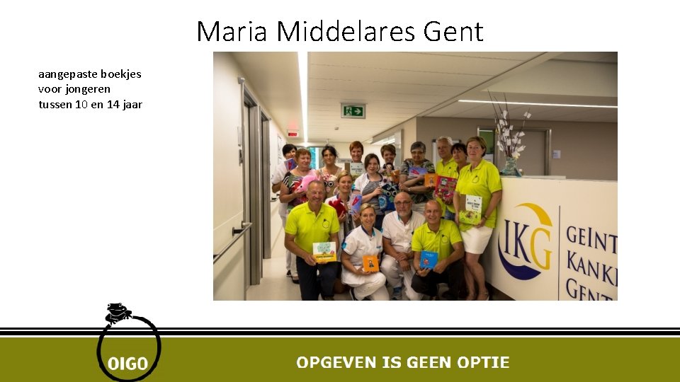 Maria Middelares Gent aangepaste boekjes voor jongeren tussen 10 en 14 jaar 