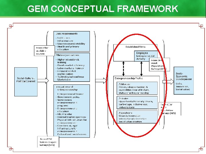 GEM CONCEPTUAL FRAMEWORK 