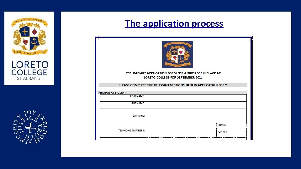 The application process 