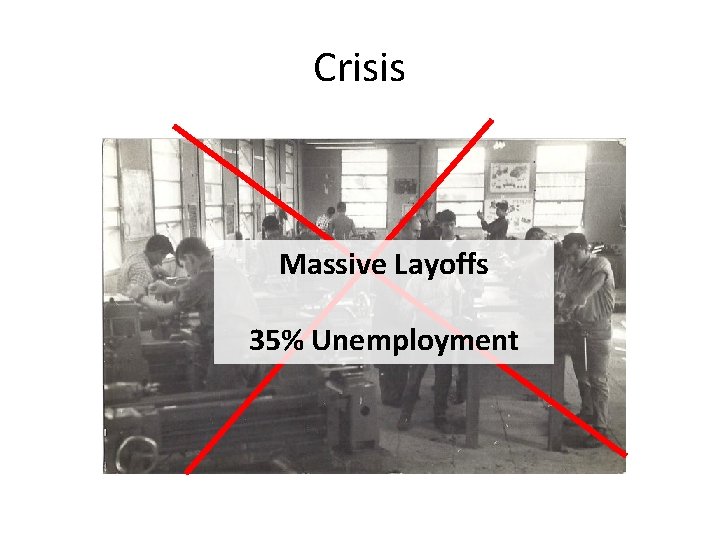 Crisis Massive Layoffs 35% Unemployment 