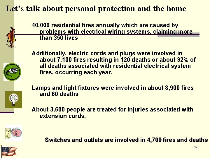 Let’s talk about personal protection and the home 40, 000 residential fires annually which