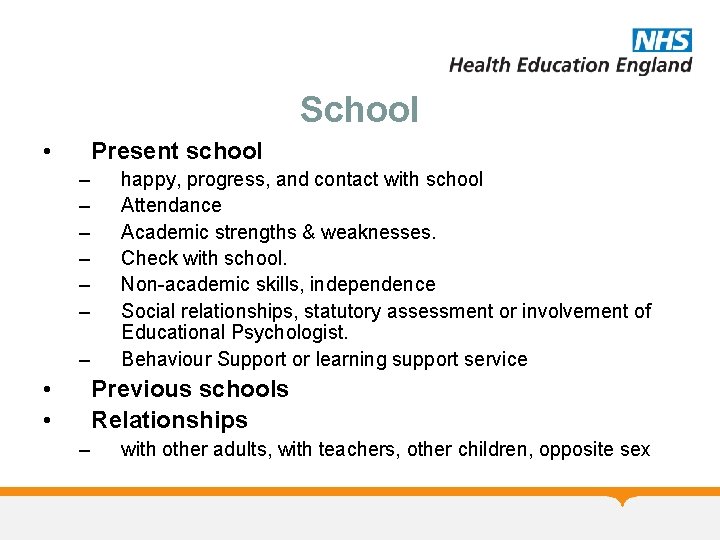 School • Present school – – – – • • happy, progress, and contact