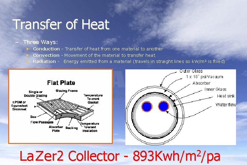 Transfer of Heat – Three Ways: • Conduction - Transfer of heat from one