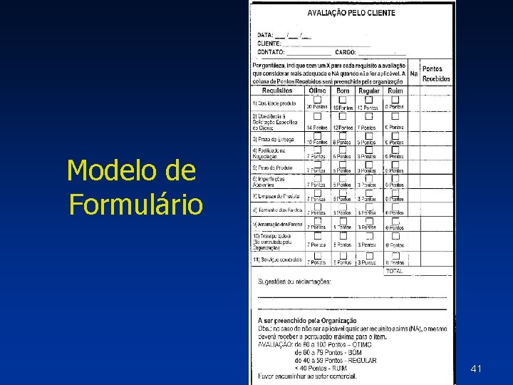 Modelo de Formulário 41 