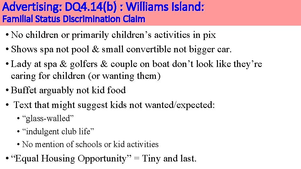 Housing Discrimination Power Point Slides Class 25 11