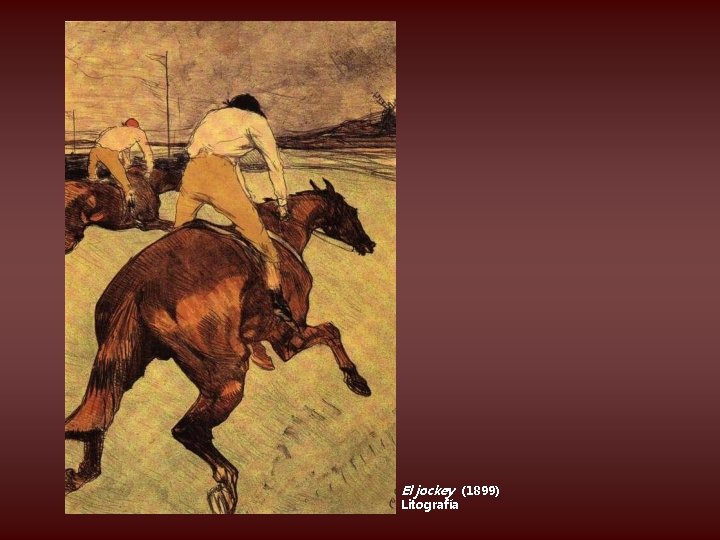 El jockey (1899) Litografía 