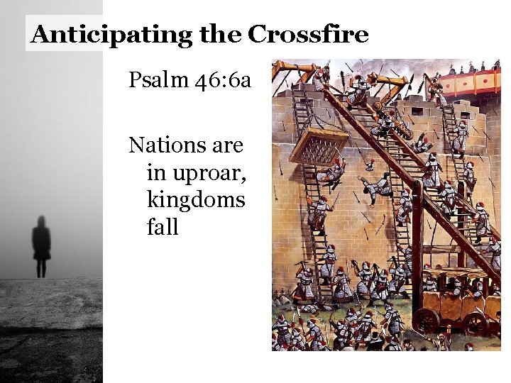 Anticipating the Crossfire Psalm 46: 6 a Nations are in uproar, kingdoms fall 