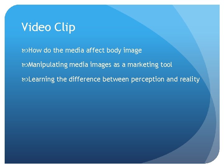 Video Clip How do the media affect body image Manipulating media images as a