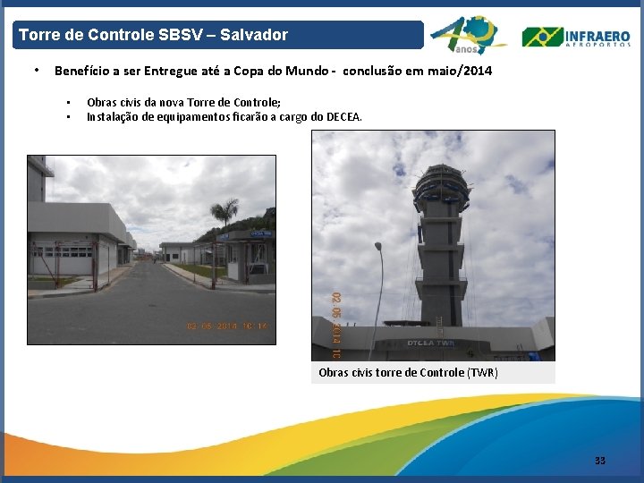 Torre de Controle SBSV – Salvador • Benefício a ser Entregue até a Copa